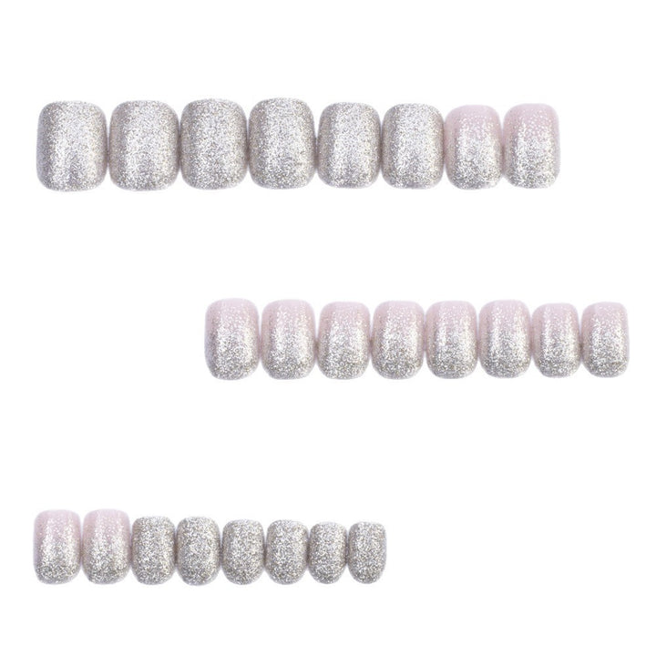 Elegant glitter pattern artificial nails Bowlift