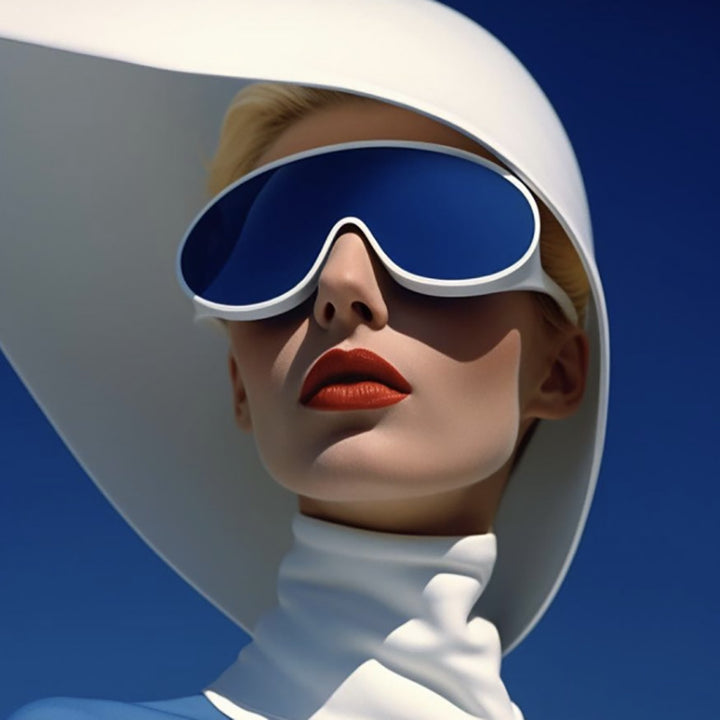 Ladies stylish sunglasses in futuristic style Bowlift