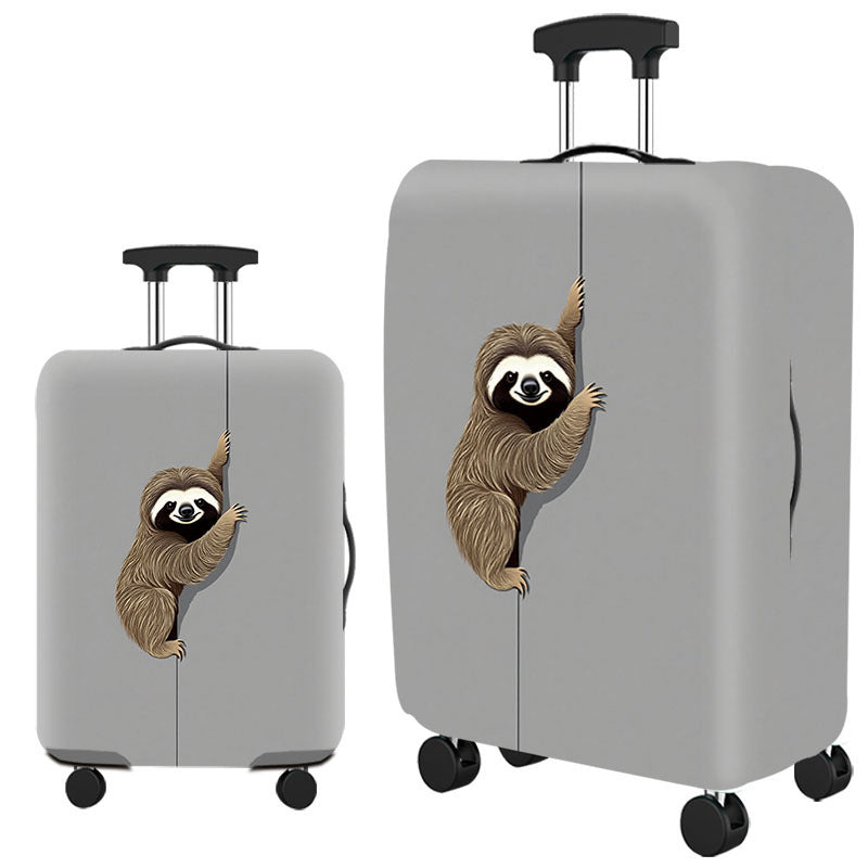 Tropical Leaf Print Hard Shell Luggage Bowlift