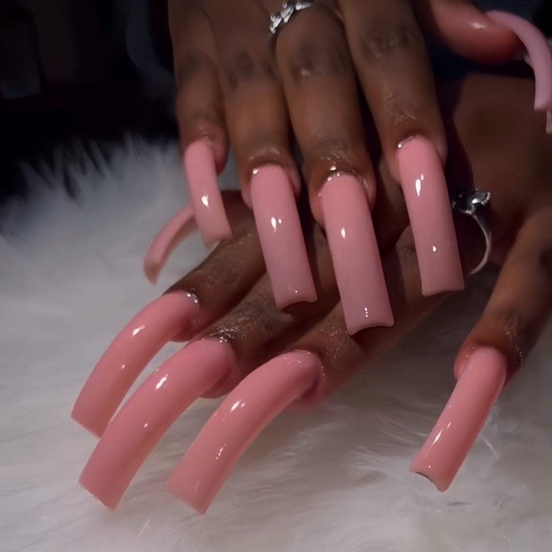 Long Sculpted Acrylic Nail Extensions Bowlift