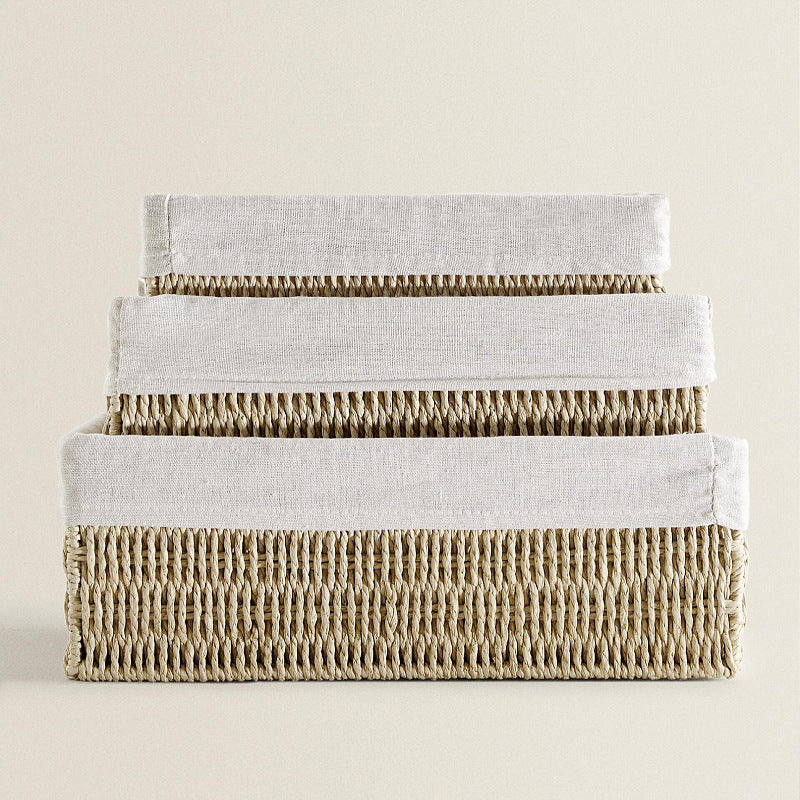 Natural storage basket with removable lining Bowlift