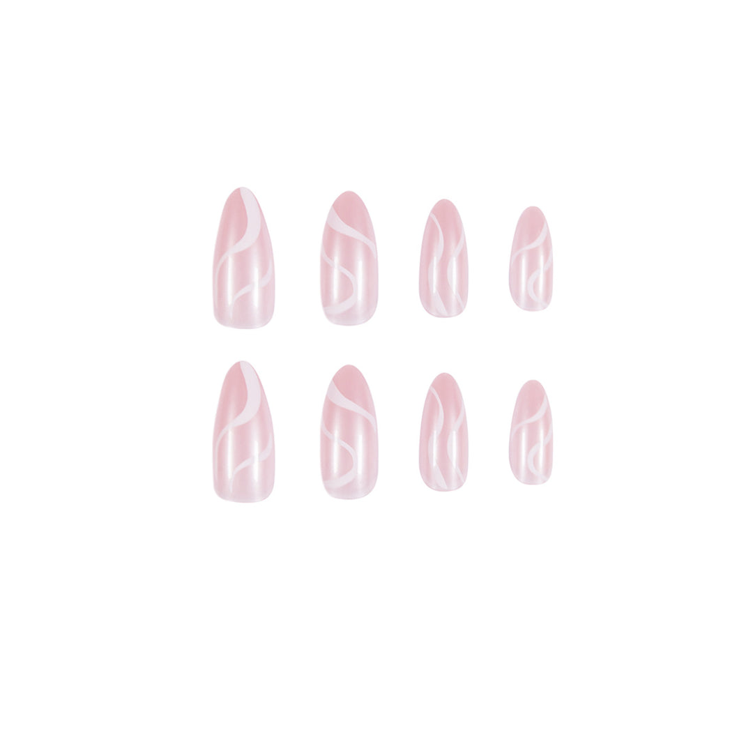 Artistic Nail Extensions with Curved Design Bowlift
