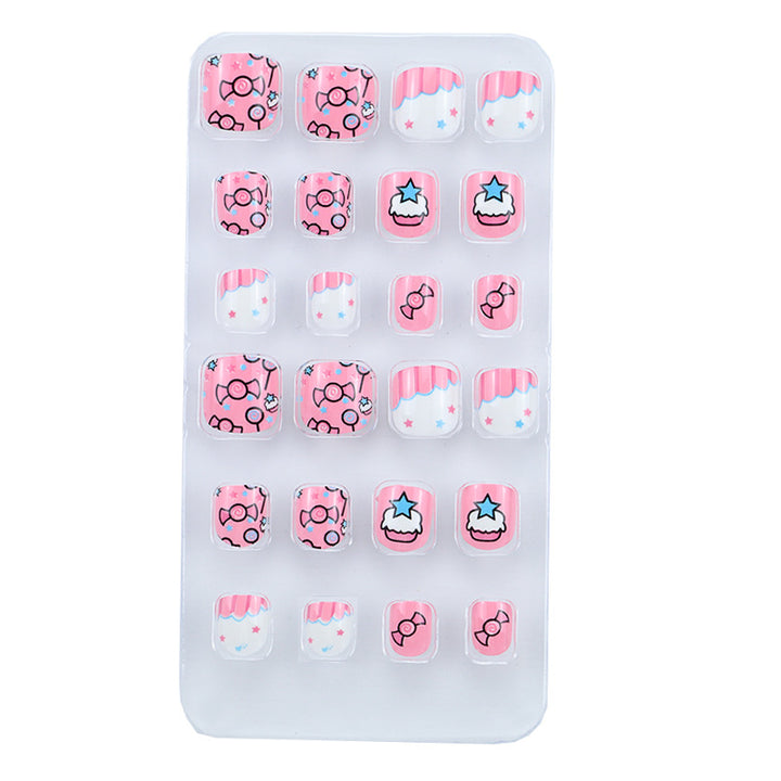 Playful Cartoon Animal Press-On Nail Set Bowlift