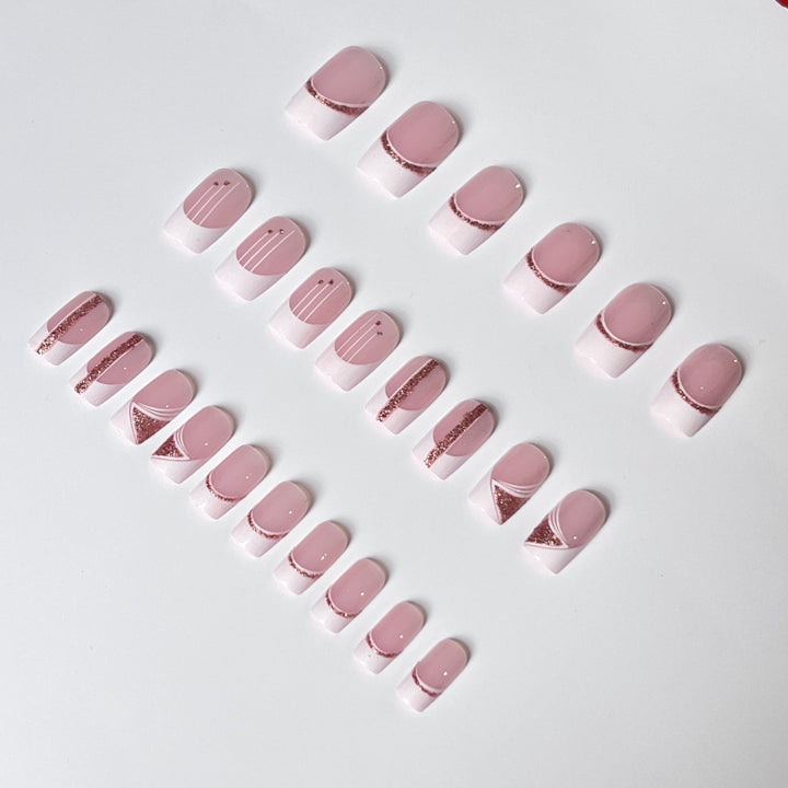 Elegant French Tip Gel Nail Extensions Bowlift