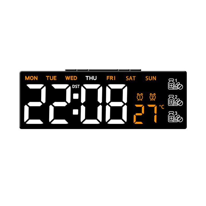 Digital LED desk clock with temperature and day of the week display Bowlift
