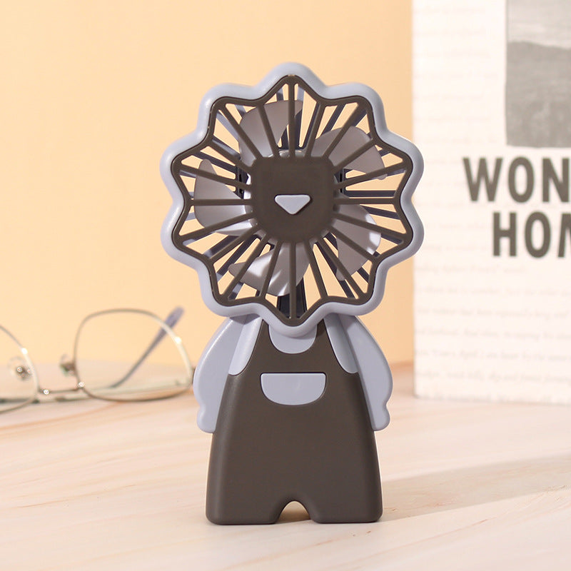Women creative mini handheld fan with floral pattern Bowlift