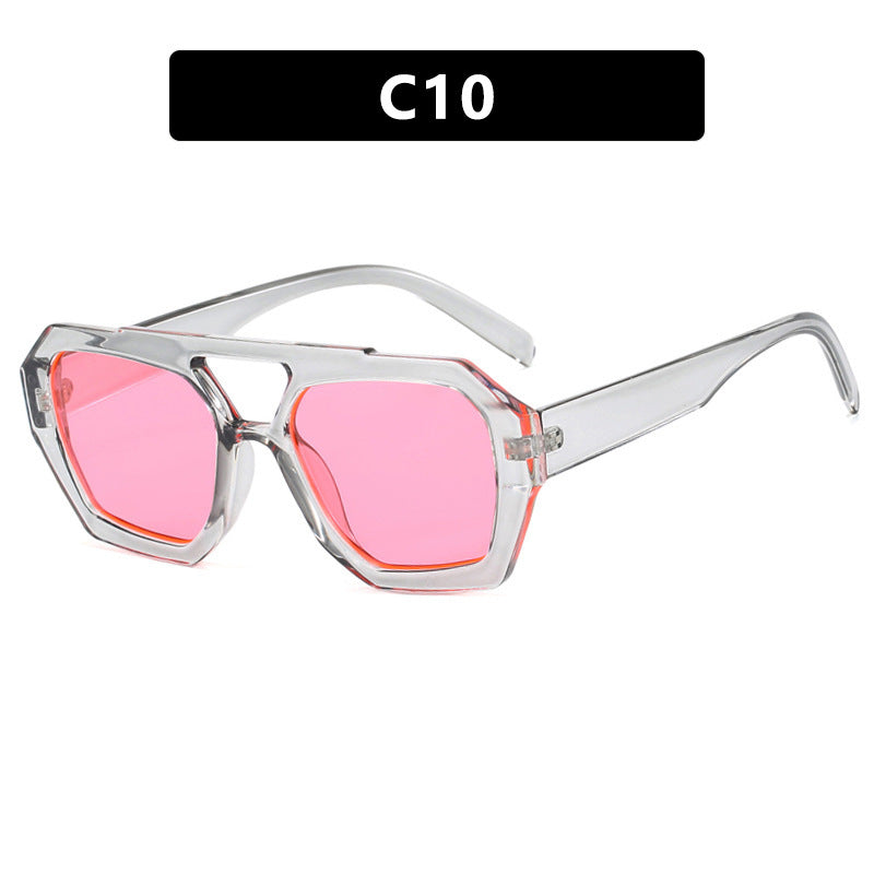 Women's geometric sunglasses made of durable plastic with polarized lenses Bowlift