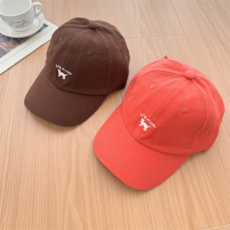 Women's Playful Cat-Embroidered Baseball Cap Bowlift