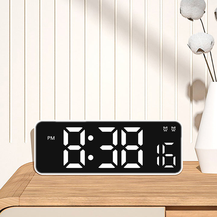 Digital Alarm Clock with Large LED Display and Dual Alarm Function Bowlift