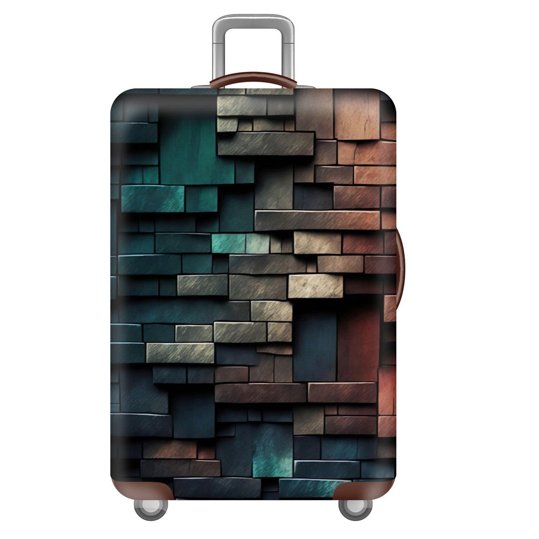 Unisex nan elastic suitcase cover with three-dimensional honeycomb pattern, shock-absorbing stretch protection cover for trolley with zipper Bowlift