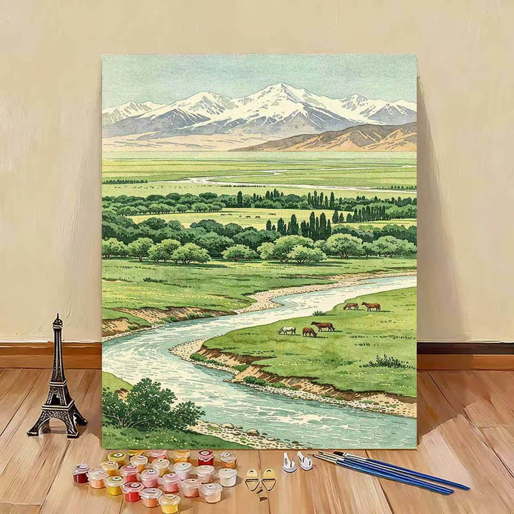 Scenic Nature Landscape Paint by Numbers Kit Bowlift