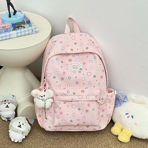 Fun Star-Patterned School Backpack