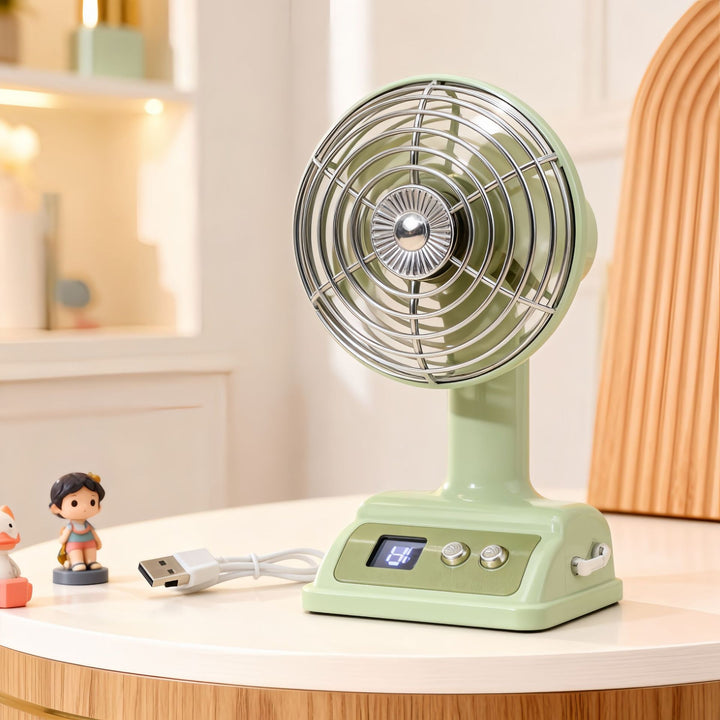 Women Portable Table Fan with Digital Control Bowlift