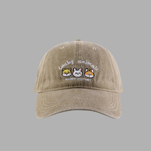 Embroidered Animal-Themed Baseball Cap