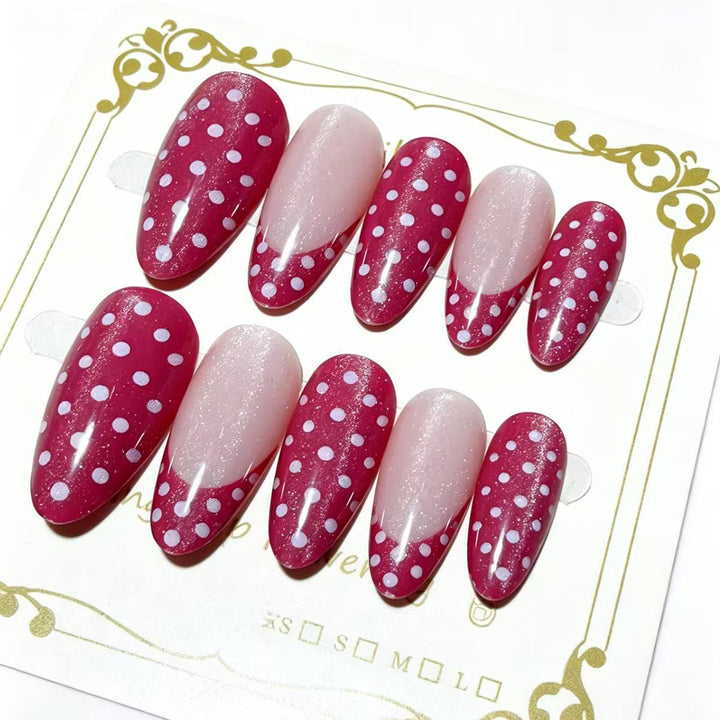 Trendy Pointed Tip Press-On Nail Set Bowlift