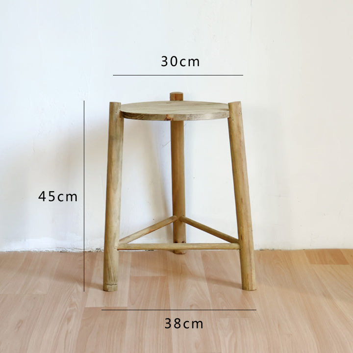 Massive wooden stool Bowlift