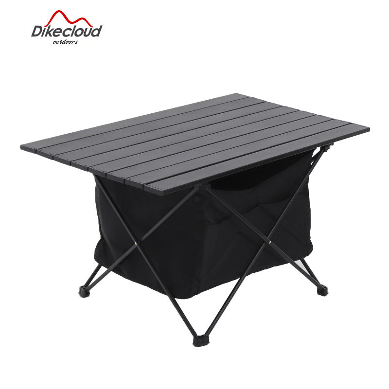 Foldable Camping Table With Integrated Storage Bowlift