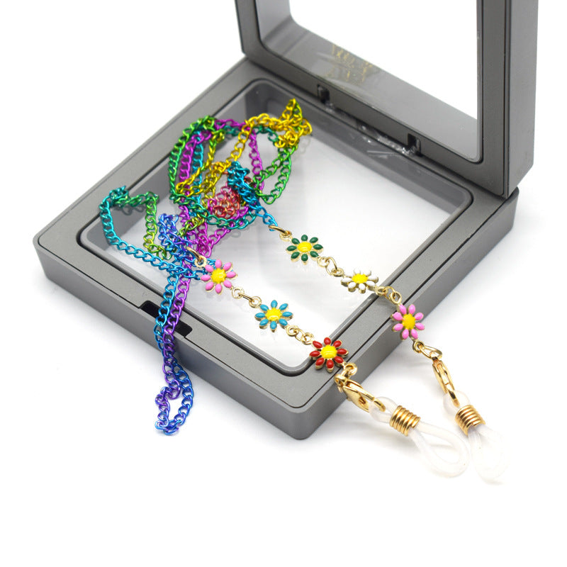 Floral Patterned Eyewear Chain Bowlift