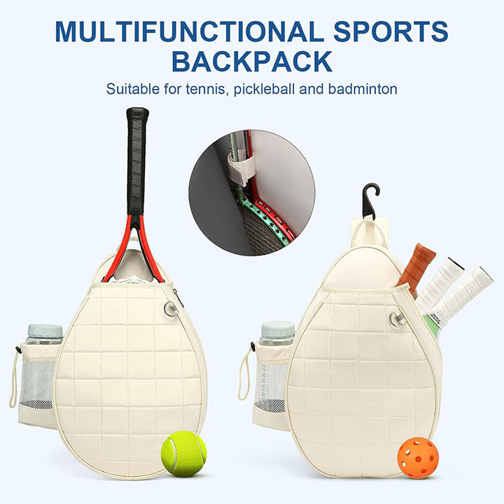Sporty racket carry bag with integrated bottle holder Bowlift