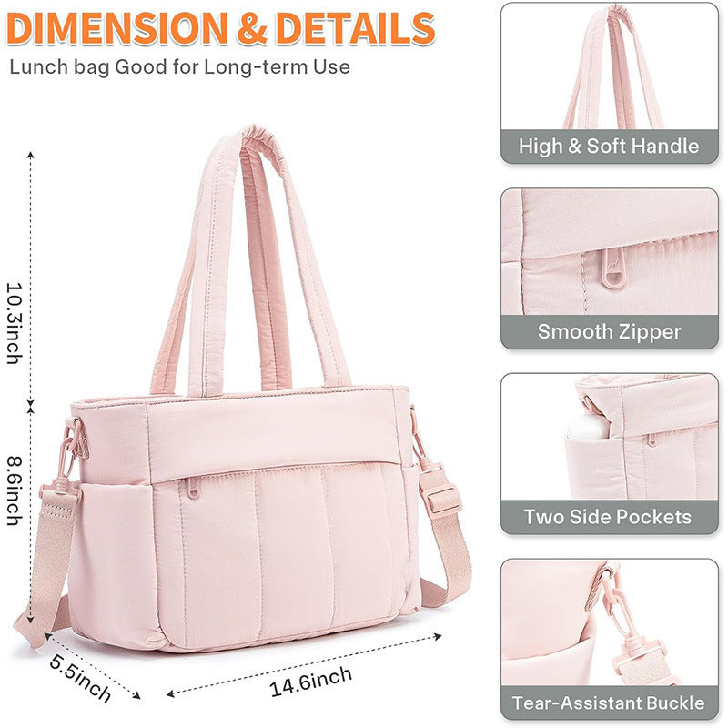 Multifunctional Padded Shoulder Bag Bowlift