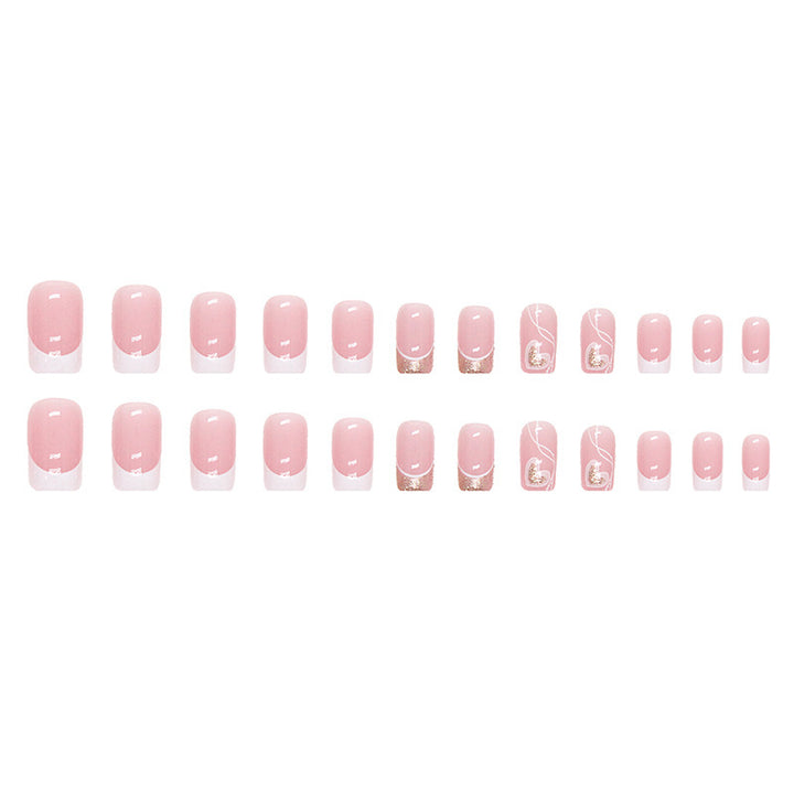 Heart-Design Press-On Nail Art Tips Bowlift