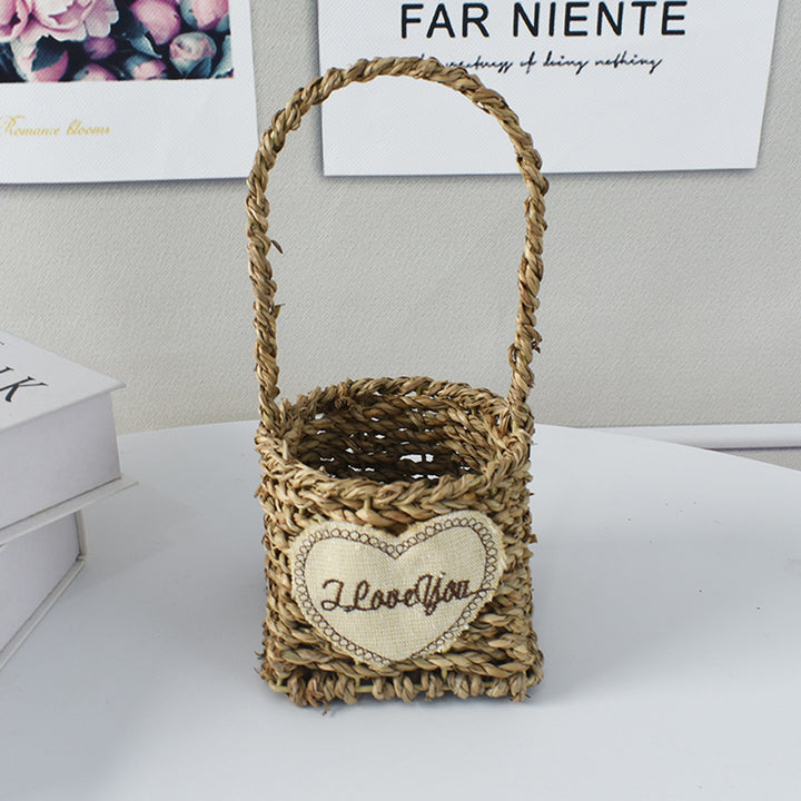 Handwoven Decorative Flower Basket Bowlift