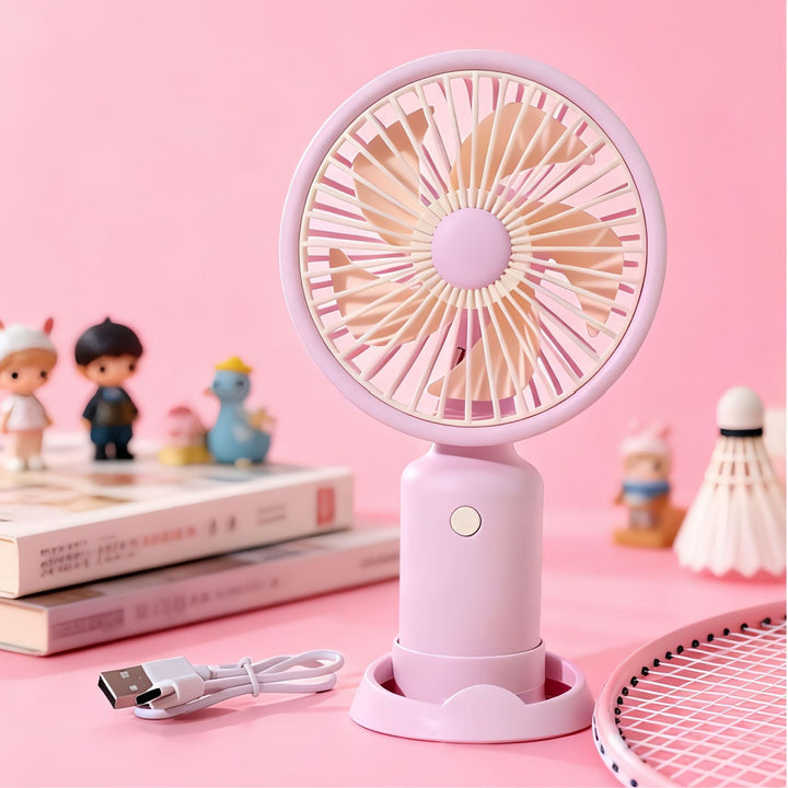 Women's portable USB mini fan with adjustable speed control Bowlift