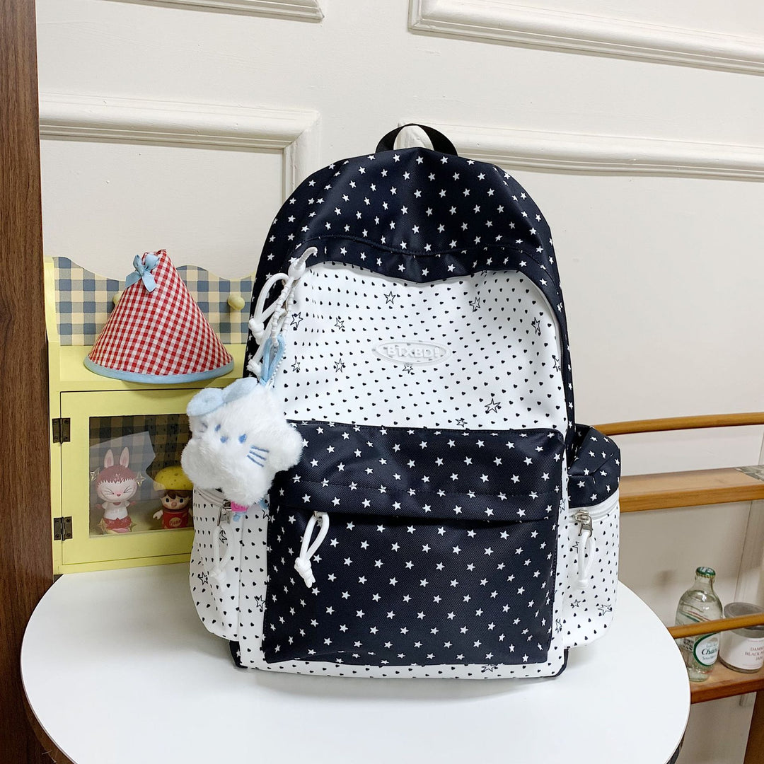 Star-Printed Children's Backpack Bowlift