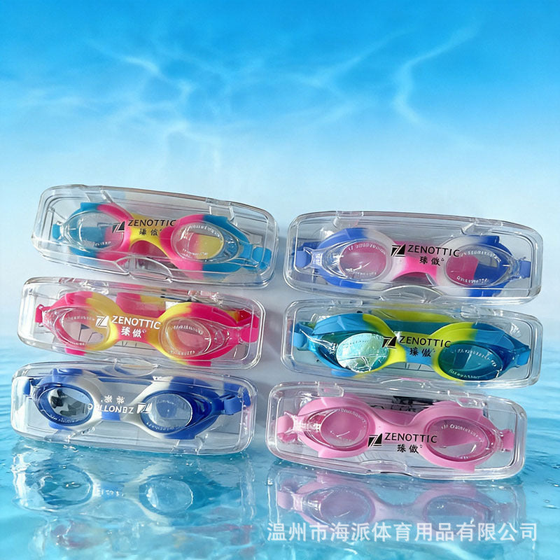 Water sports swimming goggles with ergonomic design and adjustable head strap Bowlift