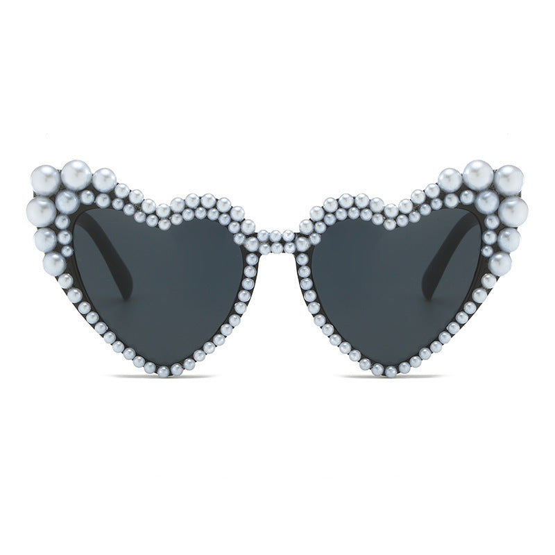 Cat-Eye Pearl-Embellished Sunglasses Bowlift