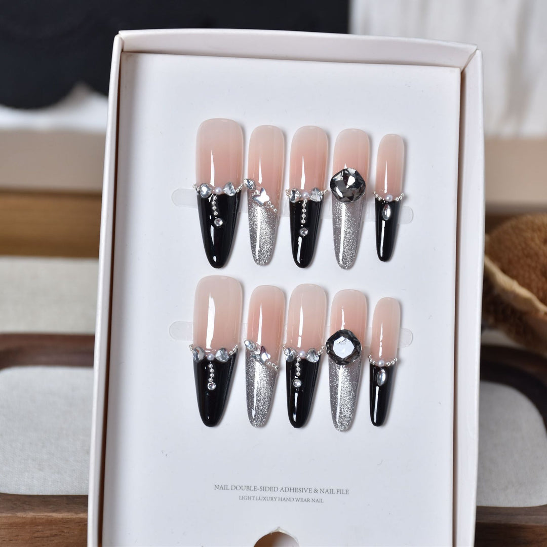 Elegant Stiletto Nail Art Extensions Bowlift