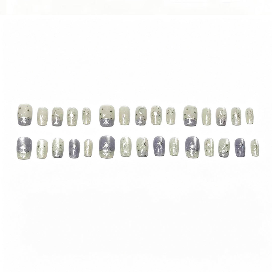 Celestial Themed Press-On Nail Set Bowlift