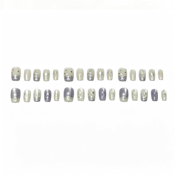 Celestial Themed Press-On Nail Set Bowlift