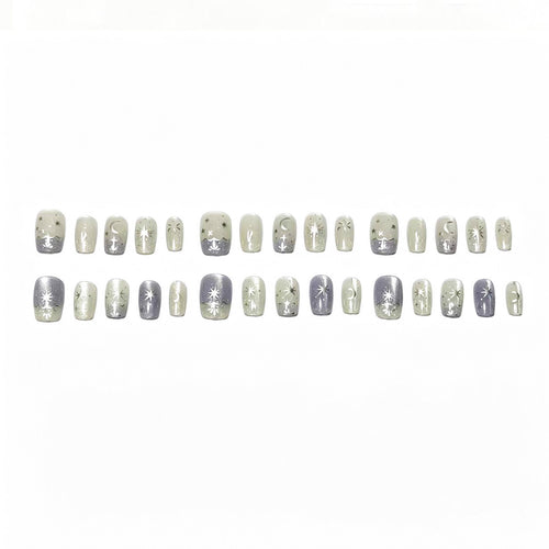 Celestial Themed Press-On Nail Set Bowlift