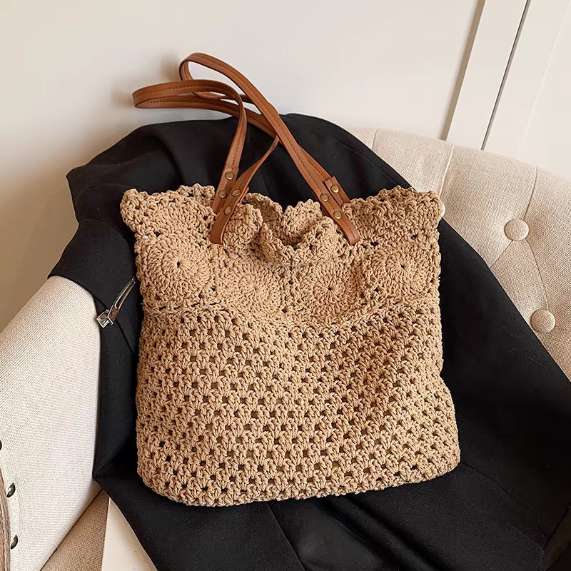 Hand-knotted macramé tote bag Bowlift