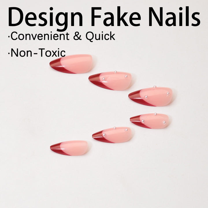 Artificial nail set with glamorous accents and elegant tips Bowlift