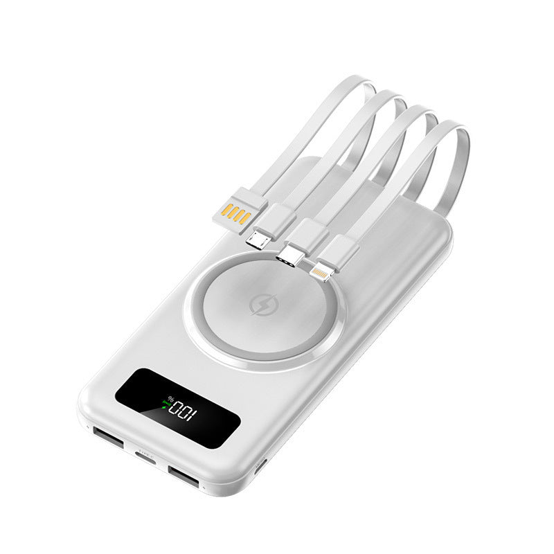 Portable power bank with multifunctional charging cable and digital display Bowlift