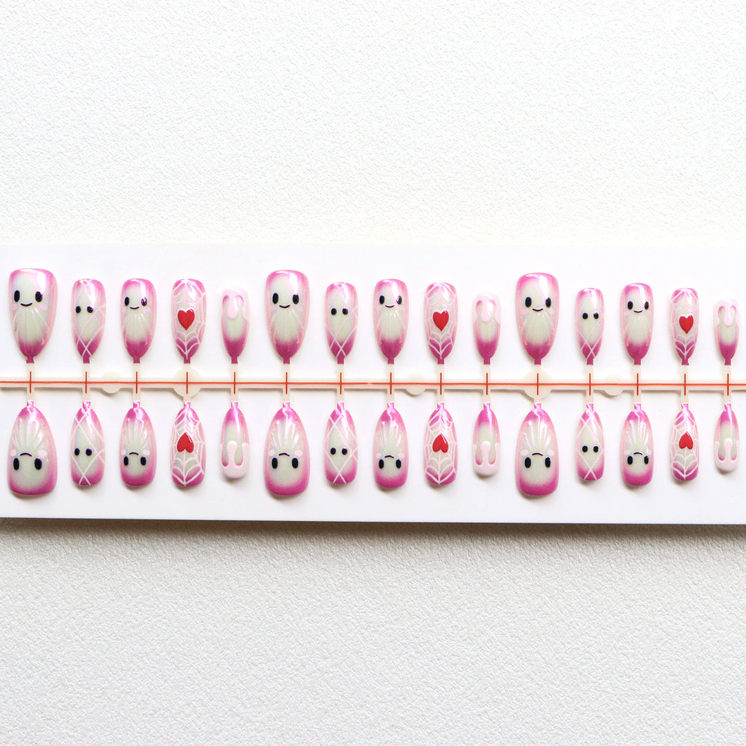 Whimsical Character Press-On Nail Art Set Bowlift