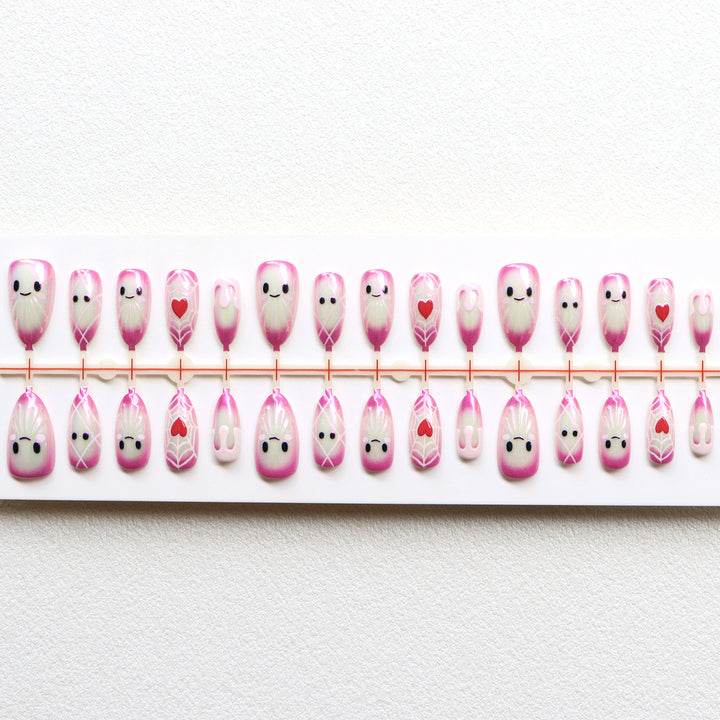 Whimsical Character Press-On Nail Art Set Bowlift