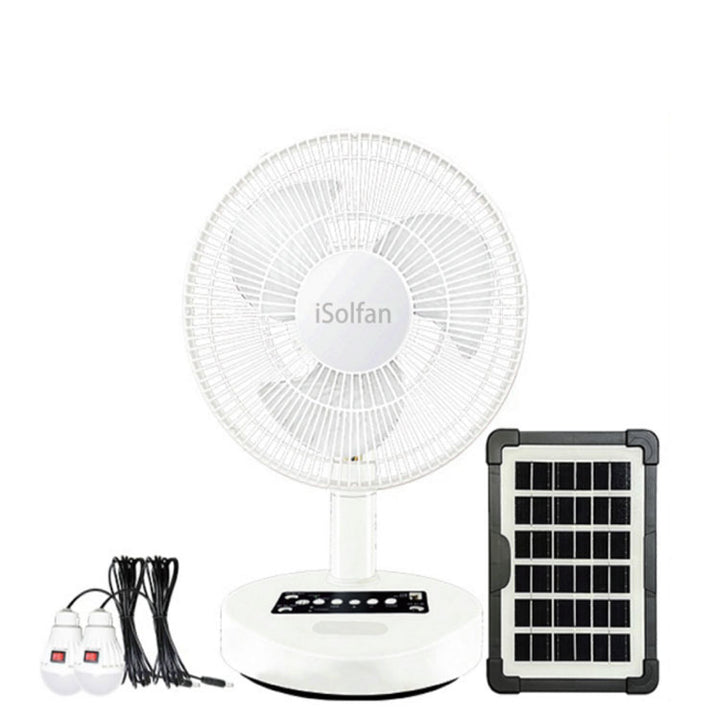 Ladies Solar-Powered Table Fan with Remote Control and Variable Speed Control Bowlift
