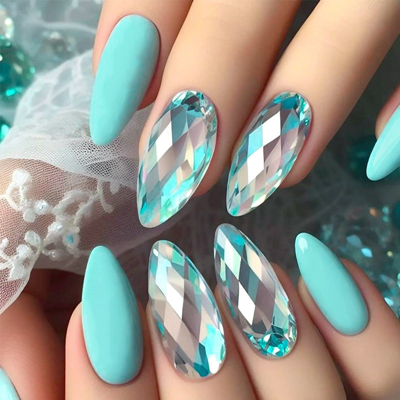 Acrylic nail set with elegant gradient and unique designs Bowlift