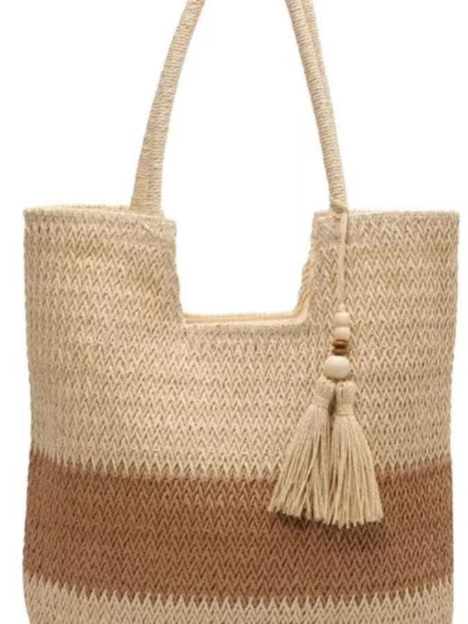 Woven Natural Material Crossbody Bag Bowlift