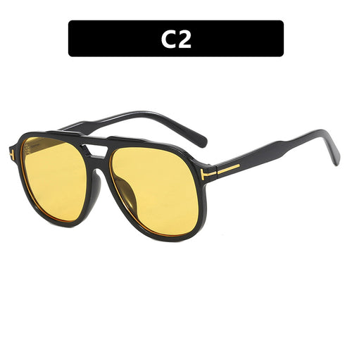 Women's fashionable sunglasses with polygonal frame and protective lenses Bowlift