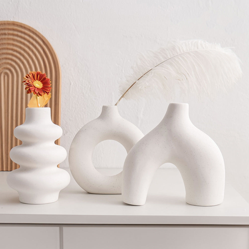 Artistic Abstract Ceramic Vase Set