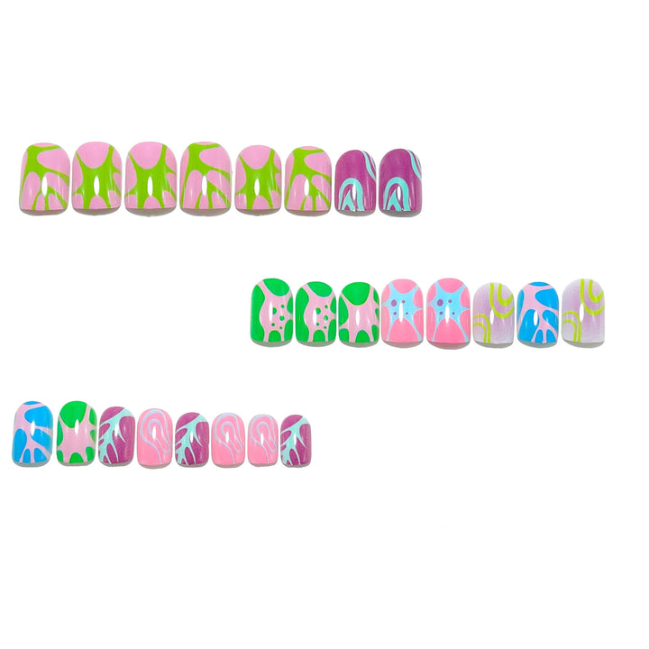 Creative Nail Design Set with Colorful Shapes Bowlift