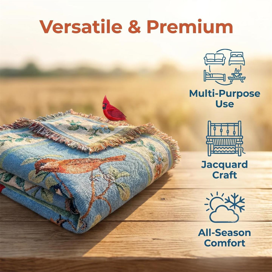 Elegant Embroidered Throw Blanket