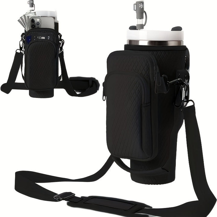 Ladies trendy and sparkling drinking bottle with shoulder bag Bowlift