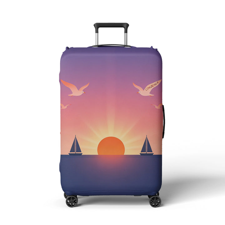Women's suitcase cover with atmospheric landscape design Bowlift