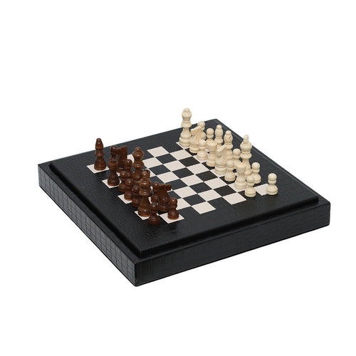 Luxury Faux Leather Chess Set