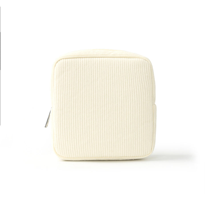 Cosmetic storage bag with structured surface Bowlift
